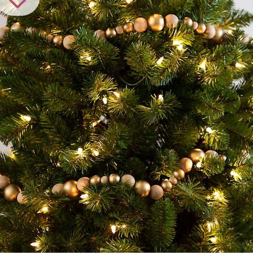 Wood Beads Christmas Garland